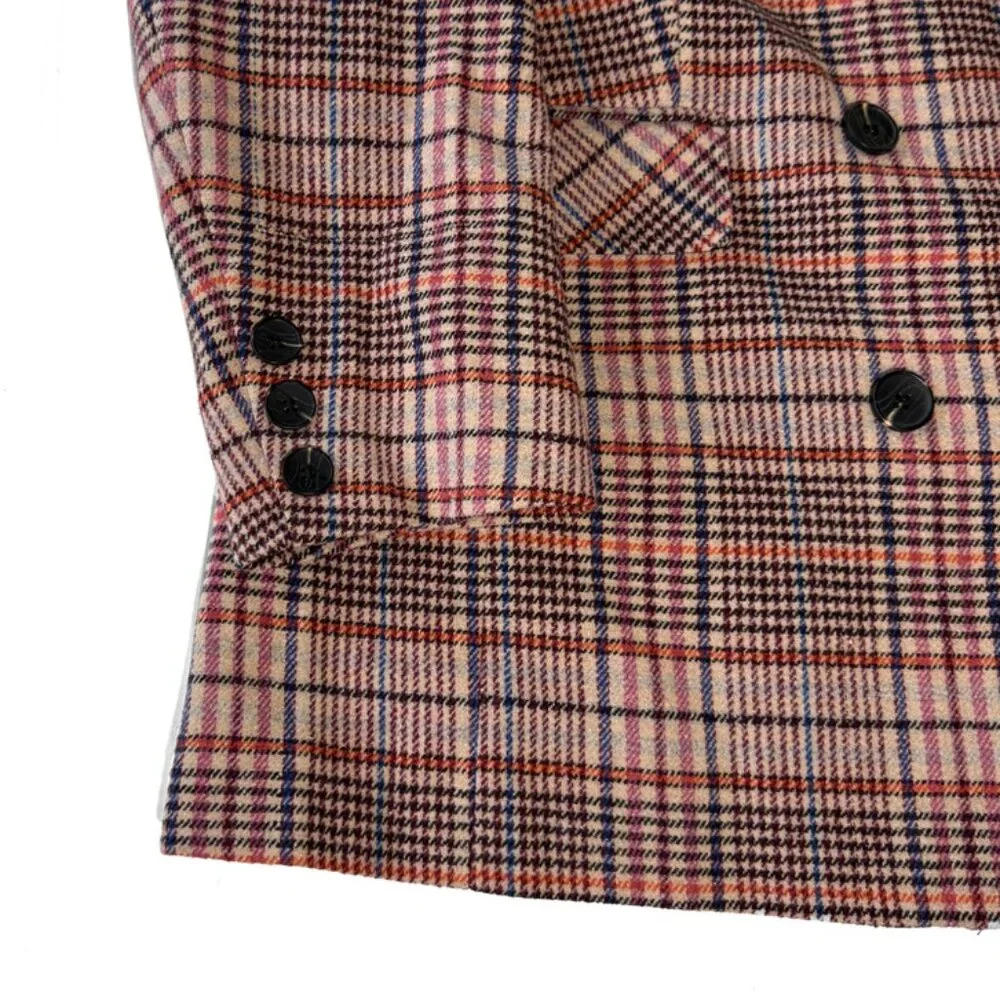 Avec Les Filles Double-Breasted Knit Plaid Blazer - Picture 5 of 10